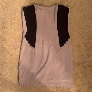 Fancy Beige with black design strapless dress